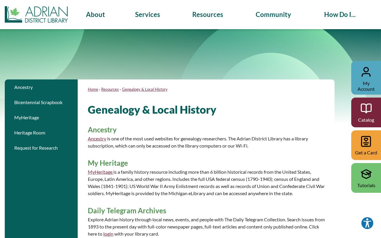 Adrian city directory genealogy and local-history resources