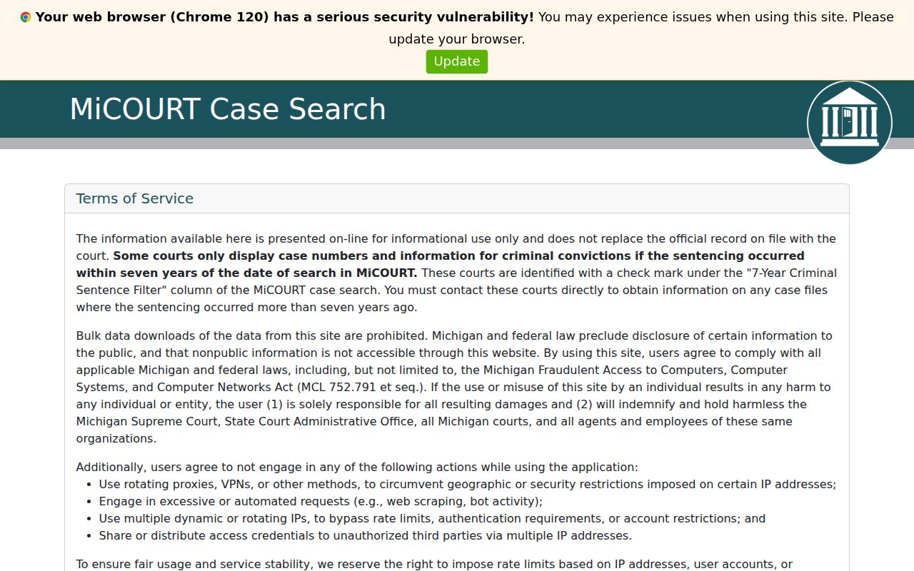 Adrian resident lookup MiCOURT case-search interface